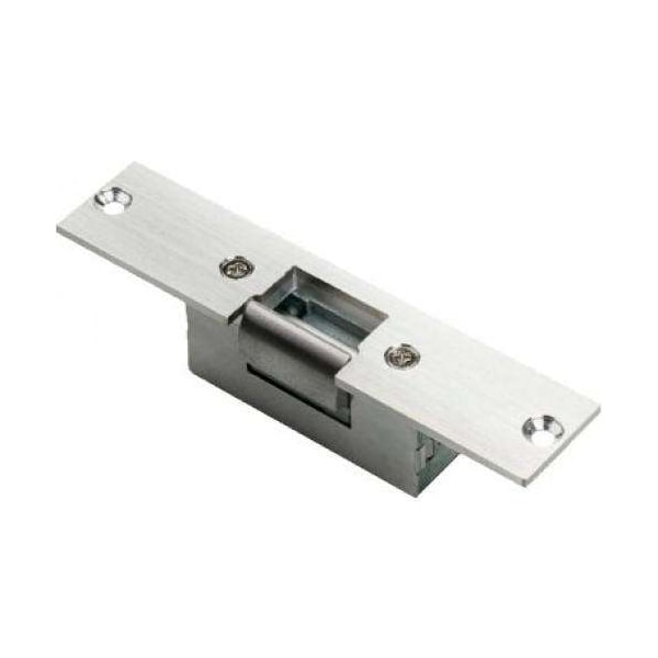 8-16 VAC/12VDC Reversible Electric Door Strike. Symmetric (strike portion is centered on